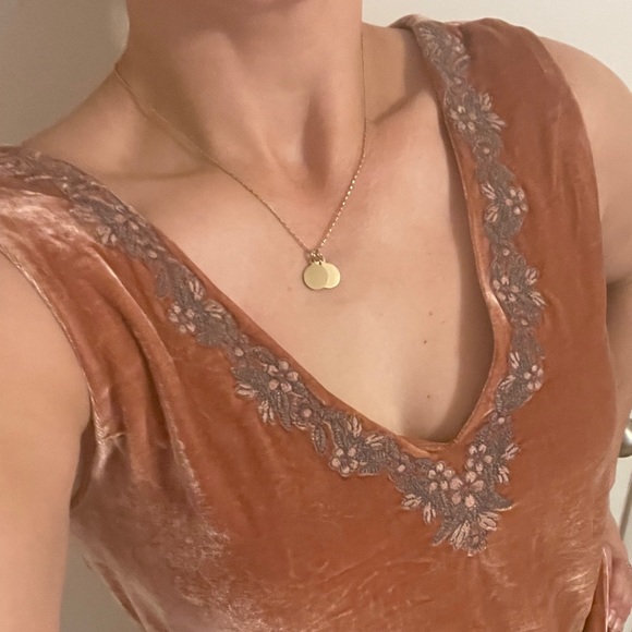 NWT J.O.A. Embroidered Velvet Midi Dress - Picture 3 of 14